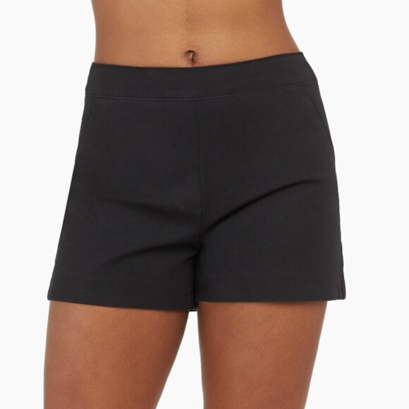 Spanx Polished Stretch Cotton Shorts - S - Picture 1 of 8